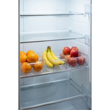 Vivenda Buzdolabı Raf Düzenleyici Organizer 2,4 Lt – Füme Saklama Kabı 3’lü Set