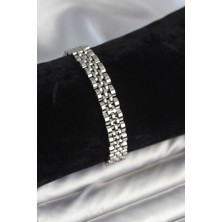 Style Of Carmen 316L Çelik 9 mm Kalınlıkta Gümüş Renkli Erkek Bileklik