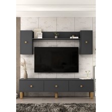 Demonte Decor 1355TV180-1DD Tv Sehpası,tv Ünitesi Antrasit-Safirmeşe