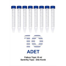Falkon Tüpü 15 ml / Santrifüj Tüpü - Dibi Konik - 10 Adet