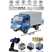 Trendzone Uzaktan Kumandalı Full Fonksiyon Şarjlı LED Işıklı Buhar Atan Kapısı Açılan Rc Kamyonet Araba 22CM