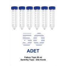 Falkon Tüpü 50 ml / Santrifüj Tüpü - Dibi Konik - 50 Adet
