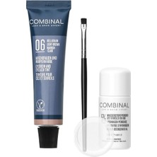 Combinal Renk Kırmak, Işıltı ve Parlaklık Veren Açık Kahve Kaş Kirpik Boya SETI15 Ml+Oksidan 20ML