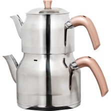 Çelik Orta Boy Çaydanlık 430 Kalite