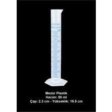 Atel-San Mezür 50 ml Plastik / Ölçü Kabı Şeffaf - Uzun Form