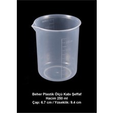Atel-San Beher Plastik 250 ml / Ölçü Kabı Şeffaf