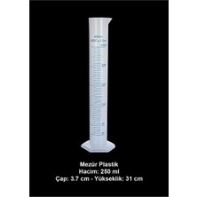 Atel-San Mezür 250 ml Plastik / Ölçü Kabı Şeffaf - Uzun Form