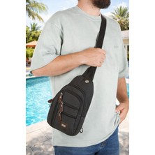 Newish Polo Body Bag USB Çıkışlı Çapraz Göğüs ve Sırt Çantası-Kanvas 2334