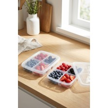 Vivenda 4 Bölmeli Buzdolabı Organizeri 400 ml, Friz Düzenleyici, 2'li Set