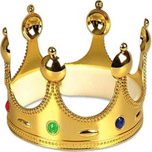 Seçkin Trend Plastik Kral Tacı Altın Renk Yetişkin Boy 55 cm