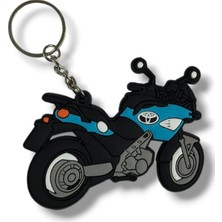 Motolinas Anahtarlık, Maskot Silikon Ithal [enduro Motor Mavi]