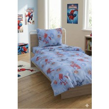 H&F Trendline Tek Kişilik Örümcek Adam Desen Nevresim Takımı 1 Yastık Kılıfı