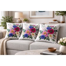 Özdağ Home Concept 3D Dijital Baskı Dekoratif Kırlent Kılıfı 43X43 cm – Tek Taraflı Baskı, Canlı Renkler