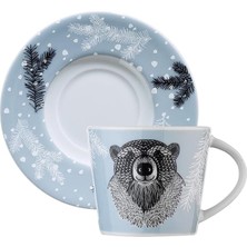 Sevimle Store Porselen Snowy 4 Parça 2 Kişilik Kahve Takımı, 100 ml