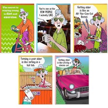 Sevimle Store Maxine Komik Doğum Günü Kartı Çeşitleri (Zarflı 5 Kart)