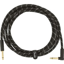 Sevimle Store Deluxe Series Instrument Cable Black Tweed Açılı - 3 Metre Enstrüman Kablosu
