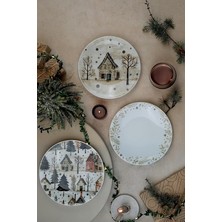 Sevimle Store Porselen Nostalgia 6 Kişilik Pasta Takımı