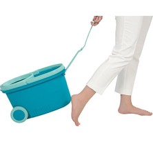 Sevimle Store Comfort Tekerlekli Mop Set 130 Santimetre Turbo Sap Yüzde Yüz Microfiber Başlık