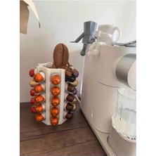 Sevimle Store Kahve Standı Dekoratif Çok Amaçlı Siyah 40 Kapsül (Beyaz)