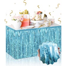 MerveliSait Mavi Renk Masa Eteği