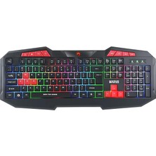 Sevimle Store K602 Tr Wired Membrane Switch 26-Tuş Anti-Ghost Rgb Gaming Keyboard