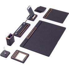 Sevimle Store Office Pera Deri Sümen Takımı 8 Parça Kapaklı Model