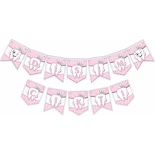 Patladı Gitti Dişim Çıktı Yazısı Diş Buğdayı Temalı Kız Pembe Ilk Dişim Konsepti Diş Partisi Yazı Banner