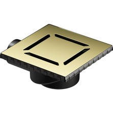 Sevimle Store V-Flow Kare 5606975 Duş Kanalı Yandan Çıkışlı Dk 100 Kapak Parlak Altın