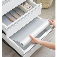 Sevimle Store (45CM x 10METRE) Şeffaf Kaymaz Dolap Içi Çekmece Raf Örtüsü Çekmece Astarı Raf Astarı