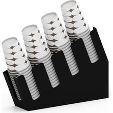 Sevimle Store Bölmeli Kademeli Karton Bardak Standı - 16 Oz Bardak Uyumlu