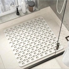 Sevimle Store Kaydırmaz Duşakabin Banyo ve Duş Paspası Kare Bubble Vantuzlu Yapışır 54 x 54 cm Beyaz Renk SEA149B
