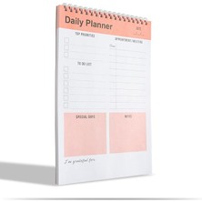 Sevimle Store Planlayıcı Defter, Yapılacaklar Listesi Not Defteri, Spiral Defter, Kontrol Listesi, Iş Için Defterler, Kişisel Düzenleyici Not Defteri, Günlük Görev Defteri (Ingilizce) (Turuncu)
