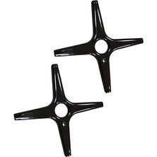 Sevimle Store Uyumlu Ocak Cezvelik Aparatı Yıldız Ocak Küçültücü 2 Adet Emayeli Siyah (Parlak_siyah)