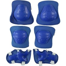 Sevimle Store Store Yüksek Yoğunluklu Çocuk Koruyucu Set 6 Parça Dizlik Dirseklik El Pedi Paten Scooter Bisiklet, Mavi