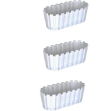 Sevimle Store Adet Akasya Saksı, Bahçe Balkon Saksı, Çit Saksı 30 cm (Beyaz)