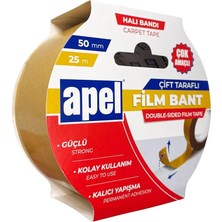Sevimle Store Çift Taraflı Film Bant (Halı Bandı) Askılı Karton 50 mm x 25 M Şeffaf