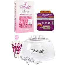 Sevimle Store Soyulabilen Boncuk Ağda 250GR + Ağda Isıtıcı Makine + Tüy Geciktirme Etkili Losyon + Spatula Seti