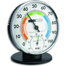 Sevimle Store Masaüstü Renkli Analog Termometre Higrometre, Beyaz