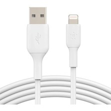 Sevimle Store Lightning Kablosu (Iphone, Ipad, Airpod'lar Için Boost Charge Lightning - USB Kablosu) Mfi Sertifikalı iPhone Şarj Kablosu (1 M, Beyaz