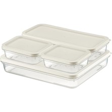 Sevimle Store Home 4 Adet Buzdolabı ve Derin Dondurucu Saklama Kabı Seti, Fresh Box, Dolap Düzenleyici ve Buz Dolabı Organizeri, Bpa Içermeyen Pp Plastik,gıdaları Taze Tutma,mutfak Düzenleyici (Beyaz)
