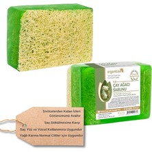 Sevimle Store Doğal Kabak Lifli Çay Ağacı Sabunu 120 gr Tüm Cilt Tipleri Için Sivilce ve Siyah Nokta Karşıtı