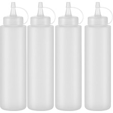 Sevimle Store 4 Adet Şeffaf Plastik Sosluk Ketçap Mayonez Sos Şişesi