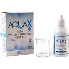 Sevimle Store - Aquax Yerli Üretim, 50 ml Toplam Su Sertlik Test Kiti | Basitçe Damlat Gör Yöntemi | Kalibrasyon Gerekmez!