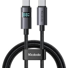 Sevimle Store CA-5610 Usb-C To Usb-C 100W Kablo Yatay LED Ekranli Siyah