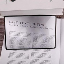 Sevimle Store Esnek A5 Pvc Büyüteç Levha 180X120MM Kitap Sayfa Büyütme