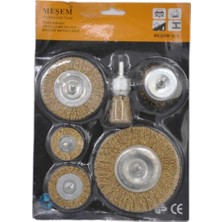 Sevimle Store 6'lı Pimli Tel Fırça Seti Pas Yağ Kir Boya Yapışkan Çözücü