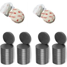 Sevimle Store 100 Adet Şeffaf Yapışkanlı Mıknatıs Dekoratif Buzdolabı Magneti Hediyelik Magnet 15X3MM