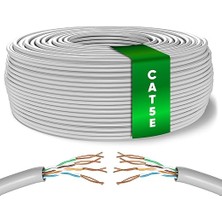 Sevimle Store Tronic 100 M Ethernet Ağ Kablosu Cat 5e, Lan Ağ Kablosu, Hızlı ve Güvenilir Internet Için, AWG24 Toplu Kablo Cat 5e | Bulk Kablo 1 Gbps, 100 Mhz, Utp Cca (100 Metre, Gri)