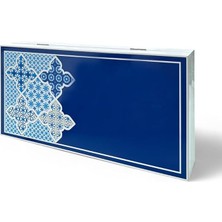 Sevimle Store Blue Tile Tavla, Çizilmez Zeminli, Mıknatıslı Mdf Kasa, 2 Kat Vernik Cilalı