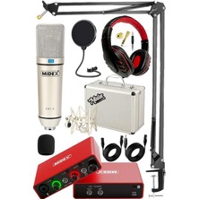 Sevimle Store Central-Rd Pack-3 Stüdyo Kayıt Ekipmanları GLX-700RD Ses Kartı Cx1 Stüdyo Mikrofon